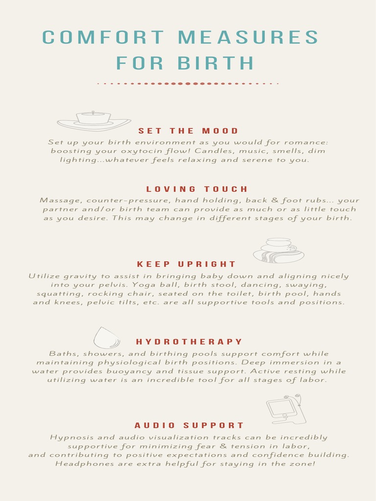 Comfort Measures PDF Doula Childbirth