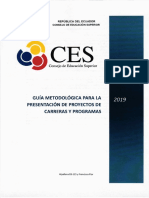 2020 - Guía para Presentar Los Proyectos y Programas de Carrera