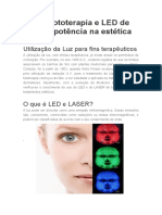 Uso Fototerapia e LED de Baixa Potência Na Estética
