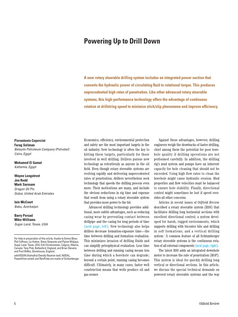 Advanced Rotary Steerable Drilling Systems | PDF | Drilling Rig | Oil Well