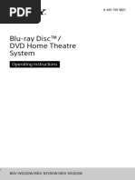 Blu-Ray Disc™/ DVD Home Theatre System: Operating Instructions