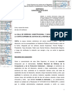 CASACION. Principio de Interpretación Favorable, Concepto de BB No Es Materialización