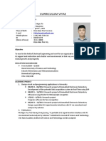 Curriculum Vitae: Personal Information