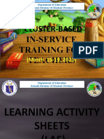 Cluster-Based In-Service Training For Teachers: (March 15-19, 2020)