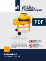 Manual de operação e manutenção de betoneira