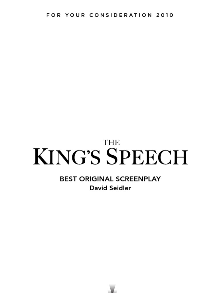 king's speech script pdf