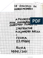 CORRECCION TALLER DE CALCULOS DE RENDIMIENTOS JOSE FERNANDO RINCON