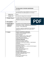 Module Details Ultrasonic Testing Methods: Name Nominal Duration