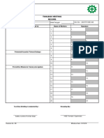 Toolbox meeting record form