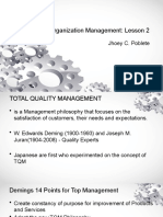 Organization Management: Lesson 2: Jhoey C. Poblete