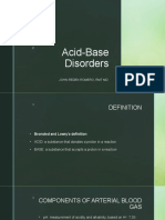 Acid-Base Disorders: John Reden Romero, RMT MD