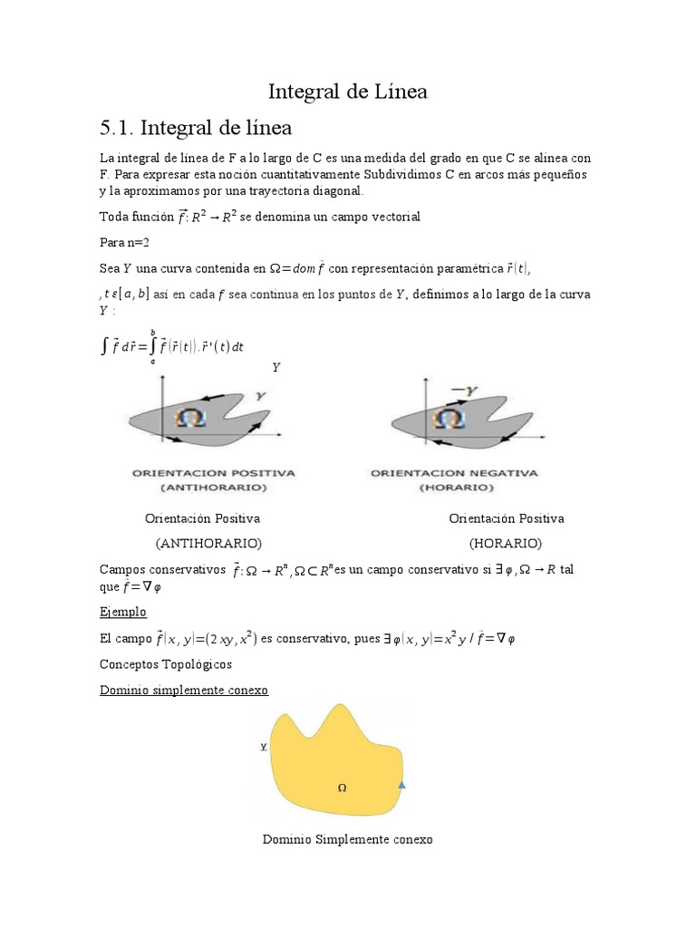Integral de Línea (Cuaderno Word) | PDF | Integral | Curva