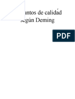 14 Puntos de Calidad Según Deming