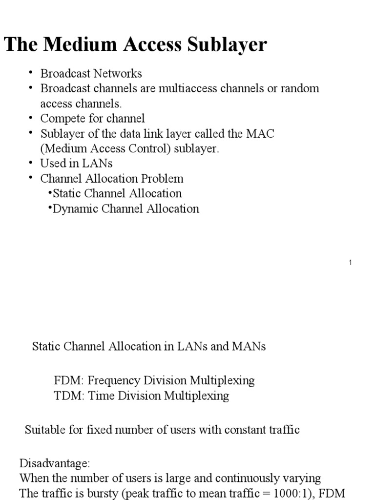 Medium Access Control in LANs and MANs | PDF | Nature | Computer Networking