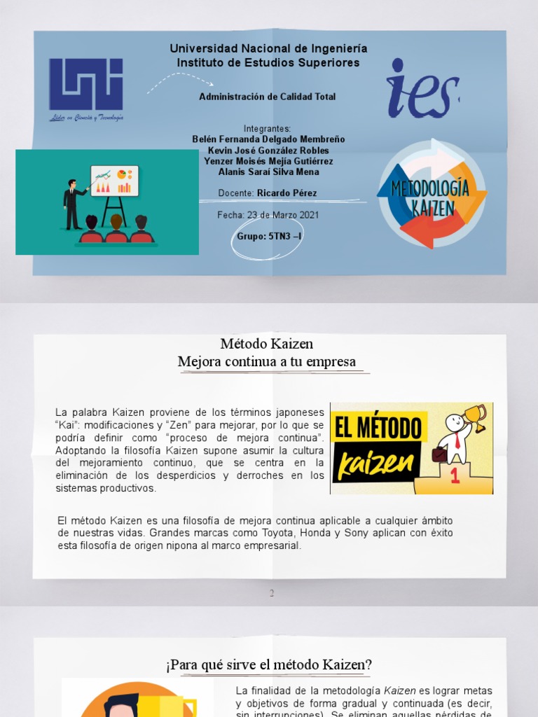 Método Kaizen: Mejora Continua Empresarial | PDF | Gestión de la ...