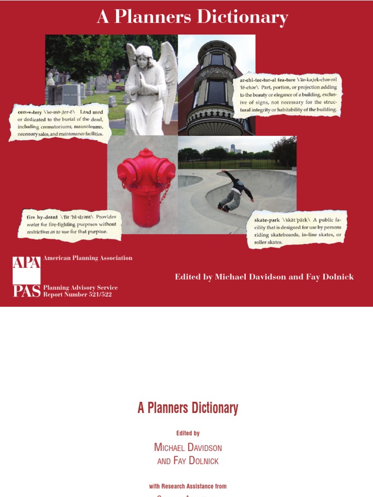 APA Planning Dictionary 2004 201501151050260341 PDF Definition