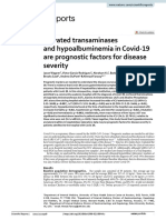 Elevated Transaminases and Hypoalbuminemia in Covid 19 Are Prognostic Factors For Disease Severity