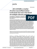 SIGLEC1 (CD169) : A Marker of Active Neuroinflammation in The Brain But Not in The Blood of Multiple Sclerosis Patients