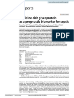 Histidine Rich Glycoprotein As A Prognostic Biomarker For Sepsis