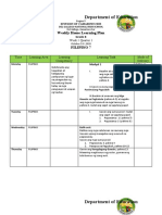 Filipino 7 Weekly Homelearning Plan