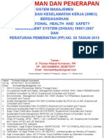 MODUL 3 - Pelatihan smk3 OHSAS DAN PP 50 2012 by Thomas Hidayat K 130321 Presentasi