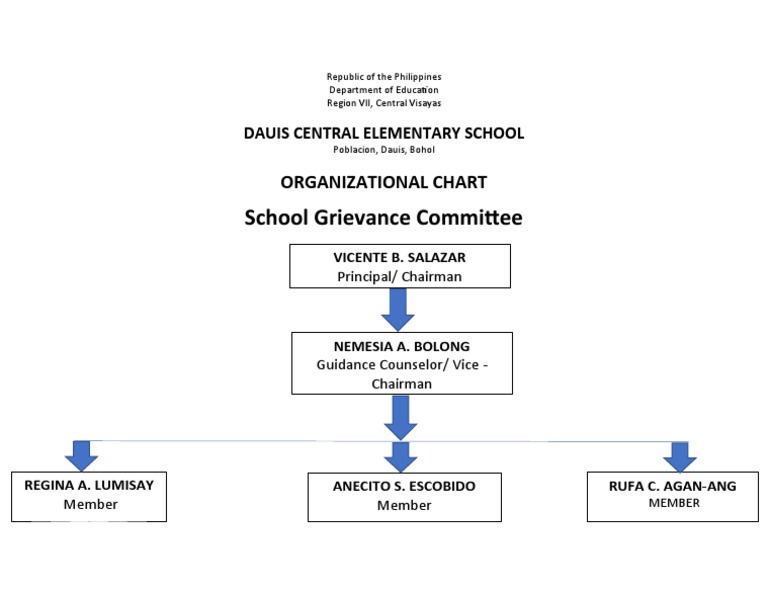 School Grievance Committee Organizational Chart PDF