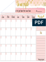 Planner Mensual. Pasillitos de Hospital 2