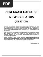 SFM Exam Capsule Question Part New Syllabus 1