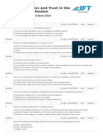 Level I R01 Ethics and Trust in The Investment Profession: Test Code: L1 R01 ETIP Q-Bank 2020