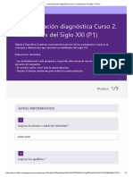 Autoevaluación diagnóstica Curso 2. Habilidades del Siglo XXI (P1)