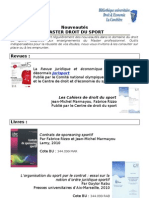 Nouveautés Master Droit du sport 3