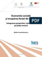 Raport Economia Sociala Si Ocuparea Fortei de Munca. Integrarea Grupurilor Vulnerabile Pe Piata Muncii