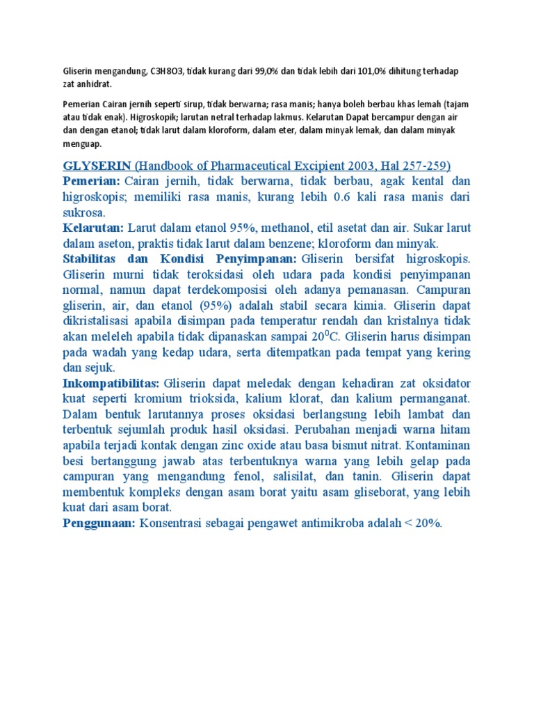 Gliserin Mengandung Pdf