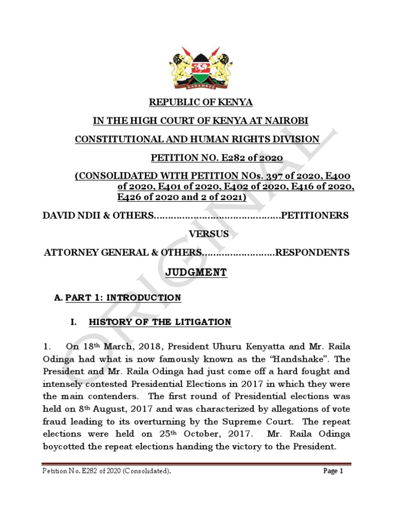 Bbi Consolidated Judgment Final Version As Delivered 1 Constitution Constitutional Amendment
