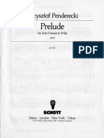 Prelude Fur Solo Clarinet