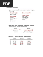 Problem 1:: Current Liabilities Long-Term Liabilities