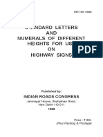 Standard Letters and Numerals of Different Heights For Use On Highway Signs