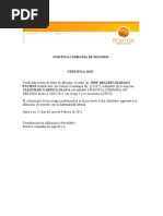 Certificado Porvenir