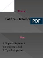 Tema 1. Politica Fenomen Social 1