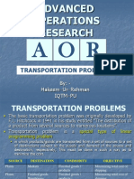Transportation Problems: By: - Hakeem-Ur-Rehman Iqtm-Pu