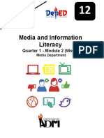 Media and Information Literacy: Quarter 1 - Module 2 (Week 3)