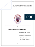 Chanakya National Law University: Fake Encounter Killings
