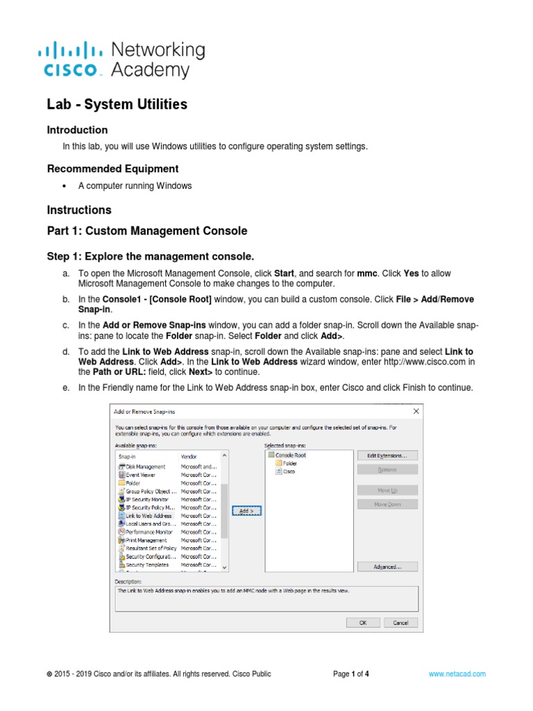 11.3.2.7 Lab - System Utilities | PDF | Windows Registry | Command Line ...