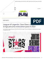 League of Legends: Claro Stars League Será La Liga Peruana Renovation para El 2021