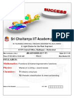 Sri Chaitanya IIT Academy., India.: Syllabus