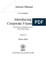 Solutions Manual: Introducing Corporate Finance 2e