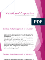 Valuing Corporations with P/E Ratios