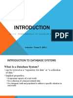 Instructor: Tinsae D. (MSC.) : Cs-224 - Fundamentals of Database System