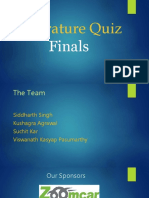 Literature Quiz: Finals