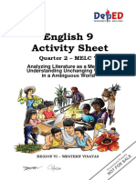 English 9 Activity Sheet: Quarter 2 - Melc 7